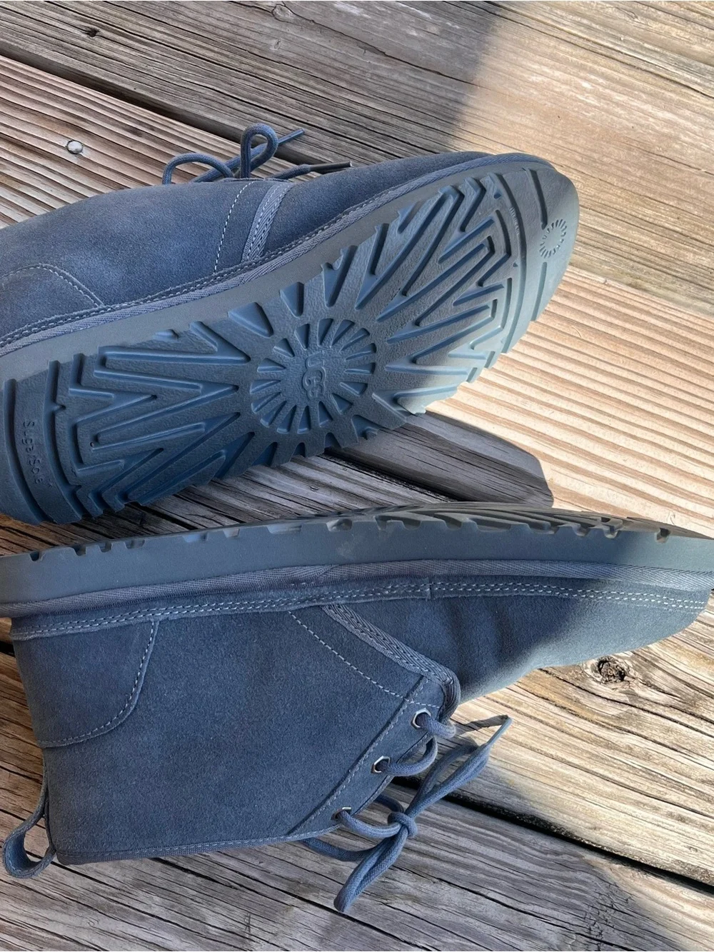 UGG Neumel Men's Suede Chukka Boots Stormy Seas Blue Grey Size 10 S/N 3236